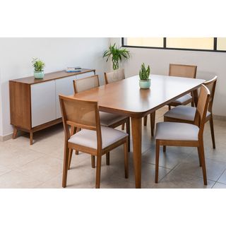 Conjunto Mesa Nit Palito Madeira Tela