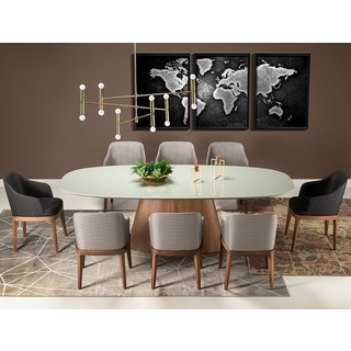 Conjunto Mesa Cone Oval Laca