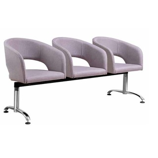 Longarina Office Estofada 3 Lugares