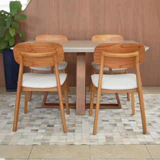 Conjunto Mesa de Jantar Mona Madeira