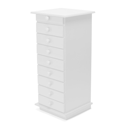 Gaveteiro de madeira Uni Branco — Cômodas