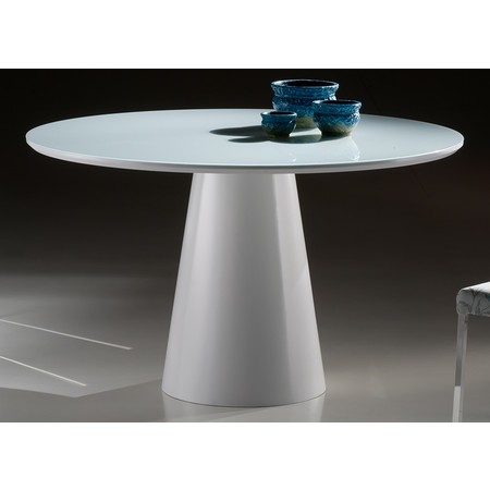 Mesa de Jantar Cone Laca com Vidro — Mesas
