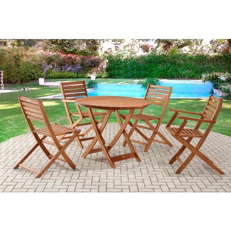 Mesa para Churrasqueira Dobrável Redonda — Móveis para Jardim e Piscina