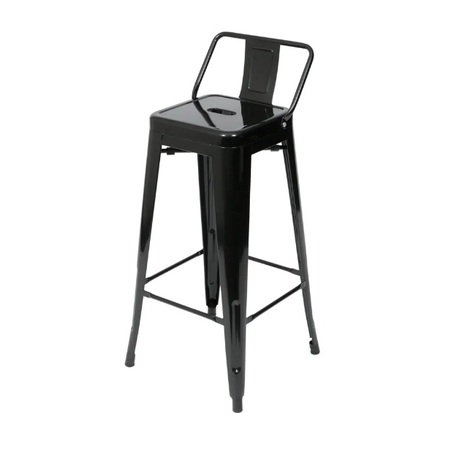 Banqueta Rustic Steel Preta — Banquetas