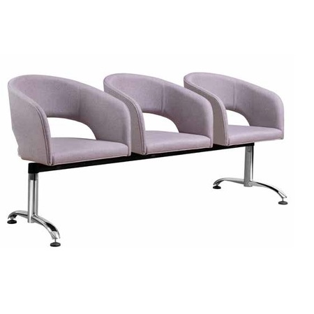 Longarina Office Estofada 3 Lugares — Cadeiras