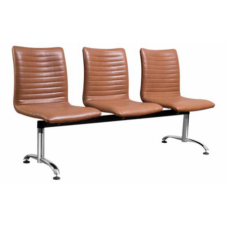 Longarina Office Camel 3 Lugares — Cadeiras