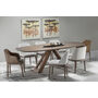 Conjunto Mesa Oval Madeira Cris — foto 1
