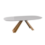 Conjunto Mesa Oval Madeira Cris — foto 2