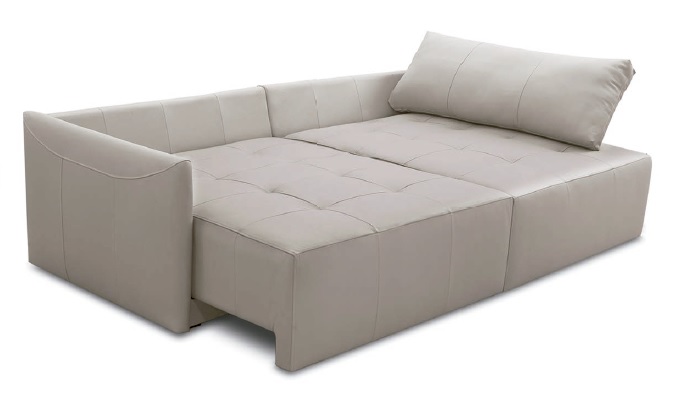 Sofá Couro Legítimo Retrátil Slim — foto 3