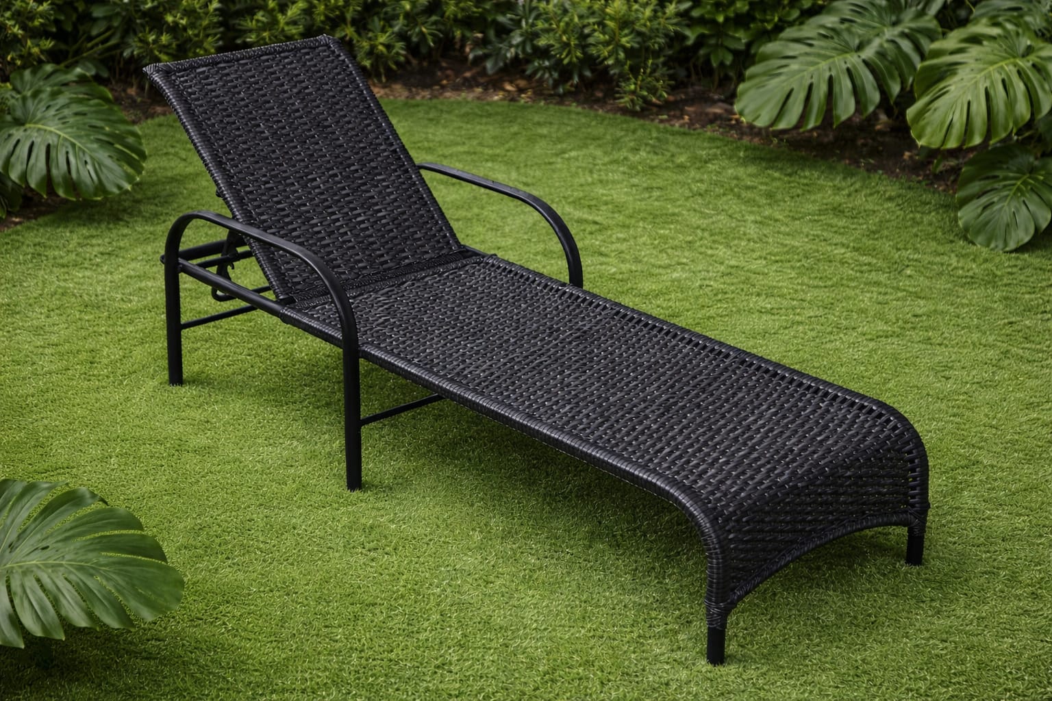 Espreguiçadeira Basic Preta — Móveis para Jardim e Piscina