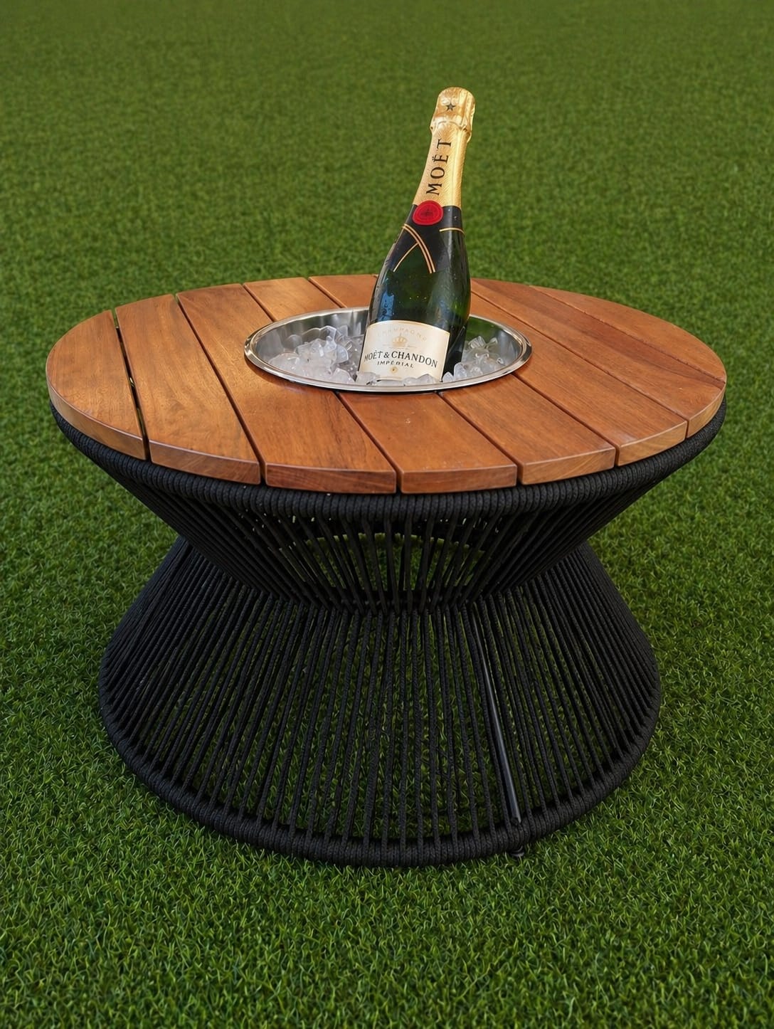 Champanheira com Lareira em Corda náutica Ampulheta — Móveis para Jardim e Piscina